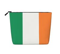 XZDLXJ Trousse de maquillage imperméable avec fermeture éclair Motif drapeau irlandais Noir Taille unique, Noir , Taille unique