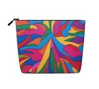 XZDLXJ Trousse de maquillage monocouche en toile colorée résistante à l'eau avec fermeture éclair pour vos besoins quotidiens ou de voyage, noir, taille unique, Noir , Taille unique