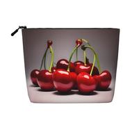 XZDLXJ Trousse de maquillage monocouche imperméable avec fermeture éclair Motif cerises du Chili Noir Taille unique, Noir , Taille unique