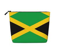 XZDLXJ Trousse de maquillage monocouche imperméable avec fermeture éclair Motif drapeau de la Jamaïque Noir Taille unique, Noir , Taille unique