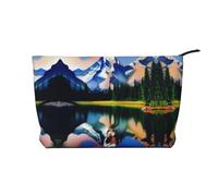 XZDLXJ Trousse de maquillage Mountain Majesty en velours côtelé, adaptée pour les voyages et un usage quotidien, doublure robuste, assure la longévité, noir, taille unique, Noir , Taille unique