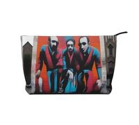 XZDLXJ Trousse de maquillage Street Art en velours côtelé, adaptée pour les voyages et un usage quotidien, doublure robuste, assure la longévité, noir, taille unique, Noir , Taille unique