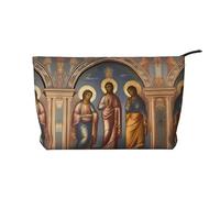 XZDLXJ Une trousse de maquillage Divine Frescoes en velours côtelé, adaptée pour les voyages et un usage quotidien, doublure robuste, assure la longévité, noir, taille unique, Noir , Taille unique