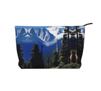 XZDLXJ Une trousse de maquillage Sierra Peaks en velours côtelé, adaptée pour les voyages et un usage quotidien, doublure robuste, assure la longévité, noir, taille unique, Noir , Taille unique