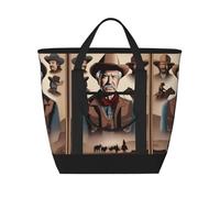 XZDLXJ Western Icons Sac à bandoulière isotherme de grande capacité pour aliments chauds et froids Noir Taille unique, Noir , Taille unique