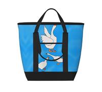 XZDLXJ White Goose House Sac à bandoulière isotherme de grande capacité pour aliments chauds et froids, noir, Taille unique