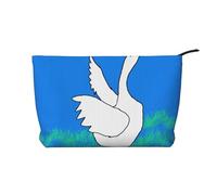 XZDLXJ White Goose Spreits Wings Trousse de maquillage en velours côtelé, adaptée pour les voyages et un usage quotidien, doublure robuste, assure la longévité, noir, taille unique, Noir , Taille