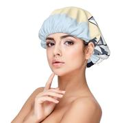 XZDLXJ White Snowy Mountains Bonnet de nuit en satin pour adulte Protection des cheveux et confort Noir Taille unique