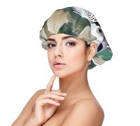 XZDLXJ White Tropical Fish Bonnet de nuit en satin pour adulte Protection des cheveux et confort Noir Taille unique