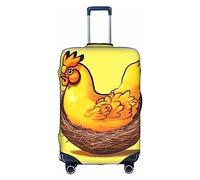 XZDLYY Bird's Nest Housse de Valise Poulet Doré avec Fermeture Éclair Invisible pour Affaires et Voyages Sans Valise, blanc, X-Large