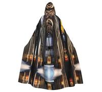 XZDLYY Cape à capuche pour adulte - Cathédrales gothiques pour cosplay, bal masqué et fêtes à thème - Confortable, durable et élégante