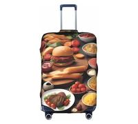 XZDLYY Delicious Feast Housse de valise avec fermeture éclair invisible pour affaires et voyages, sans valise, blanc, Small