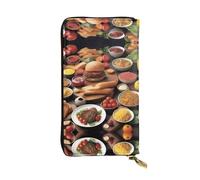 XZDLYY Delicious Feast Portefeuille long pour femme à la mode - Léger, durable, personnalisé et élégant