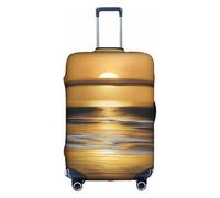 XZDLYY Golden Horizon Housse de valise avec fermeture éclair invisible pour affaires et voyages Sans valise, blanc, Large
