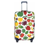 XZDLYY Happy Living Housse de valise avec fermeture éclair invisible pour affaires et voyages sans valise, blanc, Medium