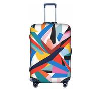 XZDLYY Housse de valise avec fermeture éclair invisible - Art abstrait - Pour affaires et voyages - Sans valise, blanc, X-Large