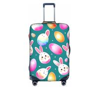 XZDLYY Housse de valise avec fermeture éclair invisible, motif visages de lapin, pour affaires et voyages, sans valise, Blanc, Large