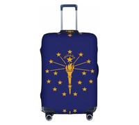 XZDLYY Housse de valise avec fermeture éclair invisible - Pour affaires et voyages - Motif drapeau de l'État de l'Indiana, Blanc, Small