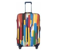 XZDLYY Housse de valise Creative Strokes avec fermeture éclair invisible, pour affaires et voyages, sans valise, blanc, Small