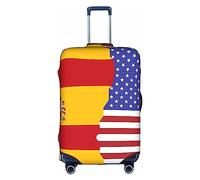 XZDLYY Housse de Valise Drapeau Américain Espagne avec Fermeture Éclair Invisible pour Affaires et Voyages Sans Valise, Blanc, X-Large