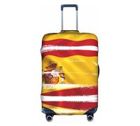 XZDLYY Housse de Valise Drapeau Espagne avec Fermeture Éclair Invisible pour Affaires et Voyages Sans Valise, blanc, Small