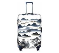 XZDLYY Housse de Valise Paysage Chinois avec Fermeture Éclair Invisible pour Affaires et Voyage Sans Valise, blanc, X-Large