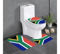 XZDLYY Lot de 3 tapis de salle de bain avec motif drapeau de l'Afrique du Sud, antidérapants, absorbants, épais et confortables pour la maison, le spa et l'hôtel