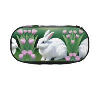 XZDLYY Sac à crayons portable léger Bunny Bliss Sac de rangement pour papeterie et petits objets