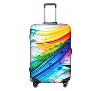 XZDLYY Scribble Art Toand Paint Housse de valise avec fermeture éclair invisible, pour affaires et voyages, sans valise, blanc, Medium
