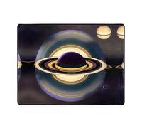 XZDLYY Superbe tapis de bain antidérapant en flanelle Saturne doux et durable pour la maison, le bureau et l'hôtel 160 x 121,9 cm