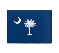 XZDLYY Tapis de bain antidérapant doux et durable en flanelle, motif drapeau de la Caroline du Sud, pour la maison, le bureau et l'hôtel, 160 x 122 cm