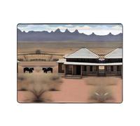 XZDLYY Tapis de bain antidérapant en flanelle Western Trails - Doux et durable - Pour la maison, le bureau et l'hôtel - 160 x 122 cm