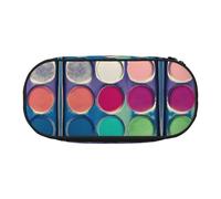 XZDLYY Trousse de rangement portable légère et ronde pour crayons et petits articles de papeterie