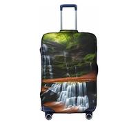 XZDLYY Waterfall View Housse de valise avec fermeture éclair invisible pour affaires et voyages Sans valise, Blanc, Large