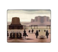 XZDLYY Wild West Life Tapis de bain antidérapant doux et durable en flanelle pour la maison, le bureau et l'hôtel 160 x 121,9 cm