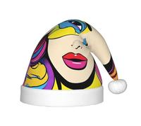 XZDPY Un chapeau de Noël pop art coloré pour enfants, accessoires de costume de fête de vacances, couvre-chef de festival pour le Nouvel An