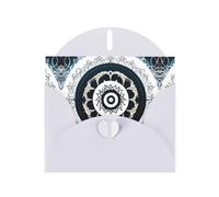 XZDZDG Pearl Paper Carte de vœux Totem ronde noire et blanche pour vacances, mariage, anniversaire, Saint-Valentin, festivals