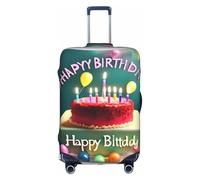 XZDZWK Belle housse de valise Happy Birthday anti-rayures et anti-poussière avec design personnalisé pour les voyages d'affaires et une utilisation en extérieur, blanc, S