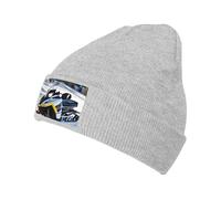XZDZWK Bonnet de motoneige en tricot noir confortable et doux pour la peau, adapté pour les sports de plein air et les voyages, gris, Taille unique