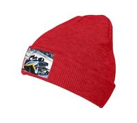 XZDZWK Bonnet de motoneige en tricot noir confortable et doux pour la peau, adapté pour les sports de plein air et les voyages, Rouge, Taille unique