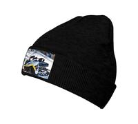 XZDZWK Bonnet de motoneige en tricot noir confortable et doux pour la peau, adapté pour les sports de plein air et les voyages, Noir , Taille unique