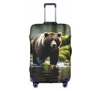 XZDZWK Brown Bear Housse de valise anti-rayures et anti-poussière avec design personnalisé pour voyage, affaires et extérieur, blanc, XL