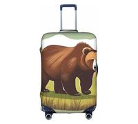 XZDZWK Brown Bear Housse de valise de marche anti-rayures et anti-poussière avec design personnalisé pour voyage d'affaires et utilisation en extérieur, blanc, S