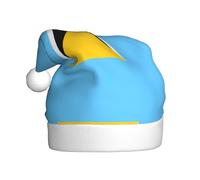 XZDZWK Chapeau de Noël en peluche avec drapeau de Sainte-Lucie - Confortable et polyvalent - Convient pour les activités du Nouvel An