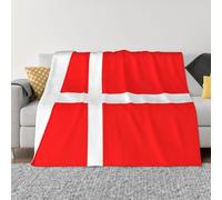XZDZWK Couverture en flanelle anti-boulochage, 127 x 101,6 cm, motif drapeau danois du Danemark, couverture pliable pour la maison, les voyages et l'extérieur