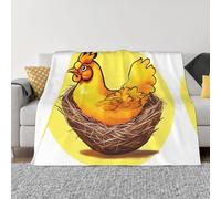 XZDZWK Couverture en flanelle anti-boulochage de 101,6 x 76,2 cm, motif nid d'oiseau doré, couverture pliable pour la maison, les voyages et l'extérieur