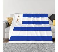 XZDZWK Couverture en flanelle anti-boulochage de 127 x 101,6 cm, motif drapeau de l'Uruguay, couverture pliable pour la maison, les voyages et l'extérieur
