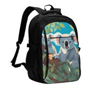 XZDZWK Deux koalas heureux Sac à dos de voyage polyvalent léger simple compartiment indépendant grande capacité multi-poches