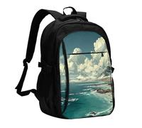 XZDZWK Endless Sea Sac à dos de voyage polyvalent léger simple compartiment indépendant grande capacité multi-poches