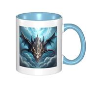 XZDZWK Flying Dragon Tasse classique élégante durable et résistante à la décoloration Convient pour la maison, le bureau et le restaurant Bleu ciel